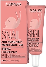 Парфумерія, косметика Крем навколо очей і губ - Floslek Snail Anti-Aging