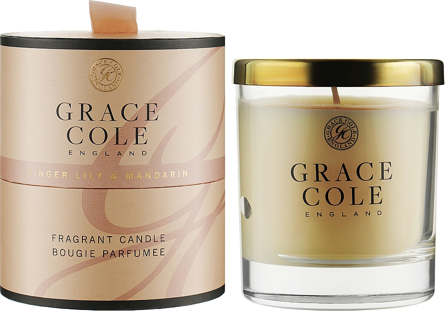 Ароматизированная свеча - Grace Cole Boutique Ginger Lily & Mandarin Fragrant Candle — фото N3