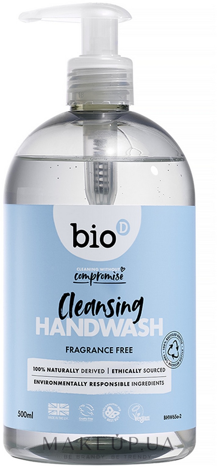 Жидкое мыло без запаха - Bio-D Fragrance Free Sanitising Hand Wash — фото 500ml