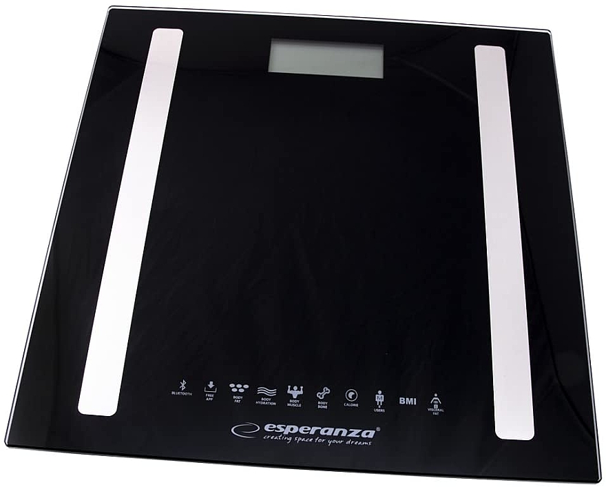 Ваги підлогові, діагностичні, чорні - Esperanza 8 In 1 Bluetooth Bathroom Scale B.Fit EBS016K — фото N2