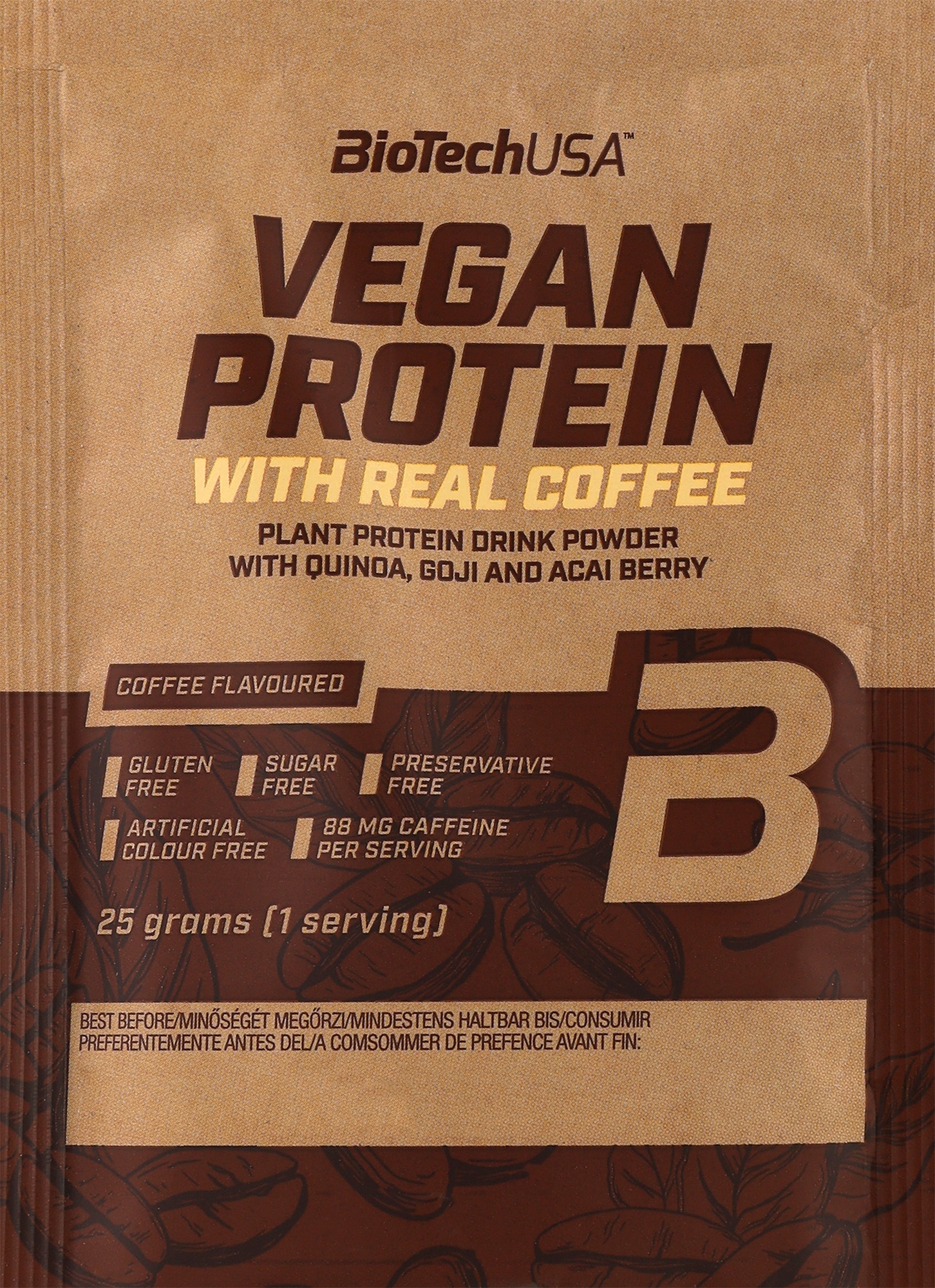 Протеин веганский "Кофе" - BioTechUSA Vegan Protein — фото 25g