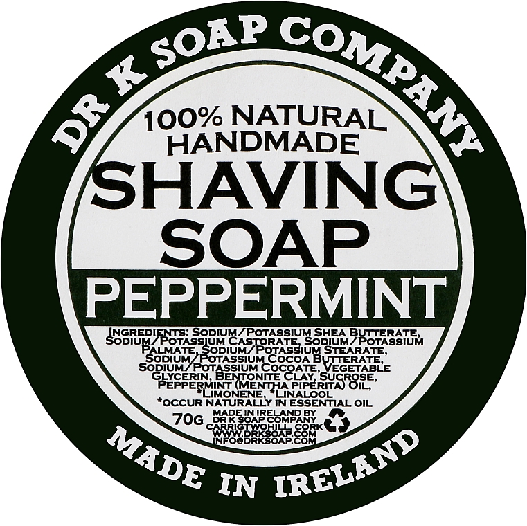 Мило для гоління "М'ята" - Dr K Soap Company Shaving Soap Peppermint — фото N1