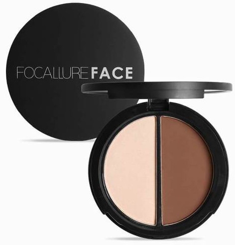 Палетка для скульптурирования - Focallure Face Highlighter & Bronzer Duo