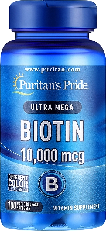 Дієтична добавка "Біотин", 10000 мг - Puritan's Pride Biotin — фото N1