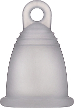 Менструальная чаша с петлей, размер S, прозрачная - MeLuna Classic Menstrual Cup Ring — фото N2