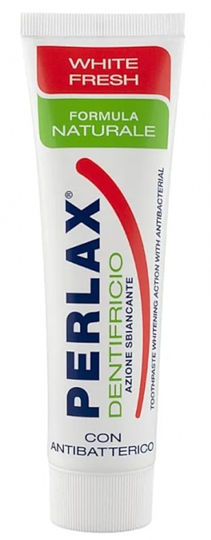 Зубна паста без фтору "White Fresh" - Mil Mil Perlax Toothpaste Whitening Action With Antibacterial — фото N1