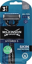 Одноразовые станки для бритья, 3 шт. - Wilkinson Sword Hydro 5 Razor — фото N1