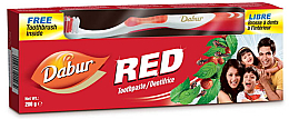 Духи, Парфюмерия, косметика Набор - Dabur Red (toothbrush/1pc + toothpaste/200g)
