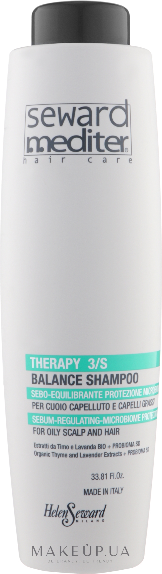 Себонормалізувальний шампунь для волосся - Helen Seward Therapy 3/S Balance Shampoo — фото 1000ml