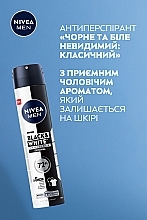 Антиперспірант "Чорне та Біле невидимий: класичний", спрей - NIVEA MEN Black & White Invisible Original Anti-Perspirant — фото N3