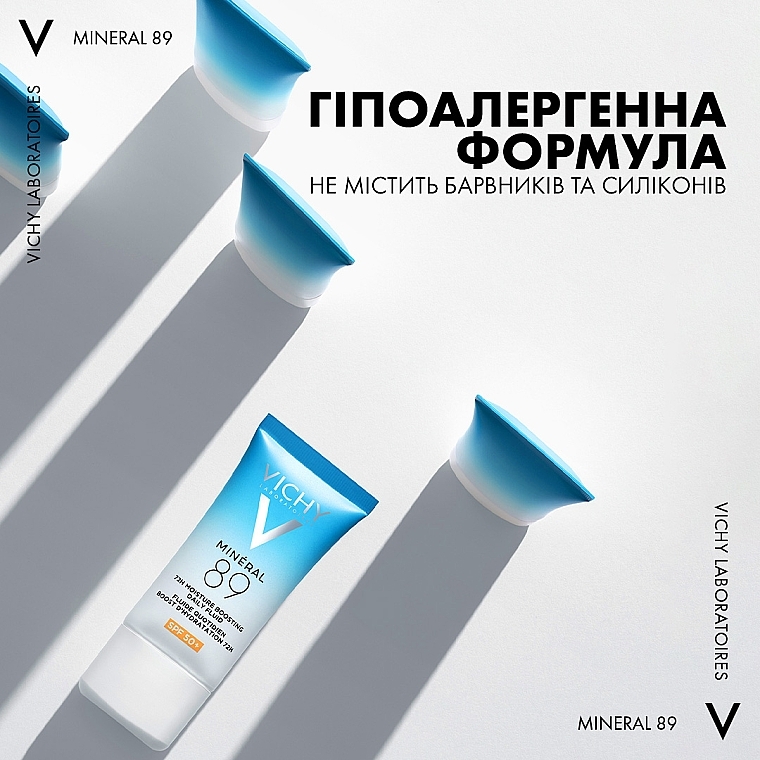 Щоденний зволожувальний сонцезахисний флюїд для шкіри обличчя, SPF 50+ - Vichy Mineral 89 72H Moisture Boosting Daily Fluid SPF 50+ — фото N5