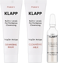 Набор - Klapp Multi Level Performance Purify Set (f/milk/5ml + f/balm/5ml + toner/5ml) — фото N2