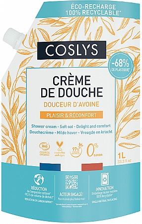Ніжний крем для душу з вівсом - Coslys Soft Oat Shower Cream (дой-пак) — фото N1