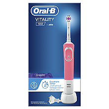 Електрична зубна щітка, рожева - Oral-B Vitality 100 D100.413.1 PRO 3D — фото N2