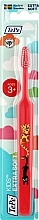 Дитяча зубна щітка від 3 років, червона з котиками - TePe Kids Extra Soft — фото N1