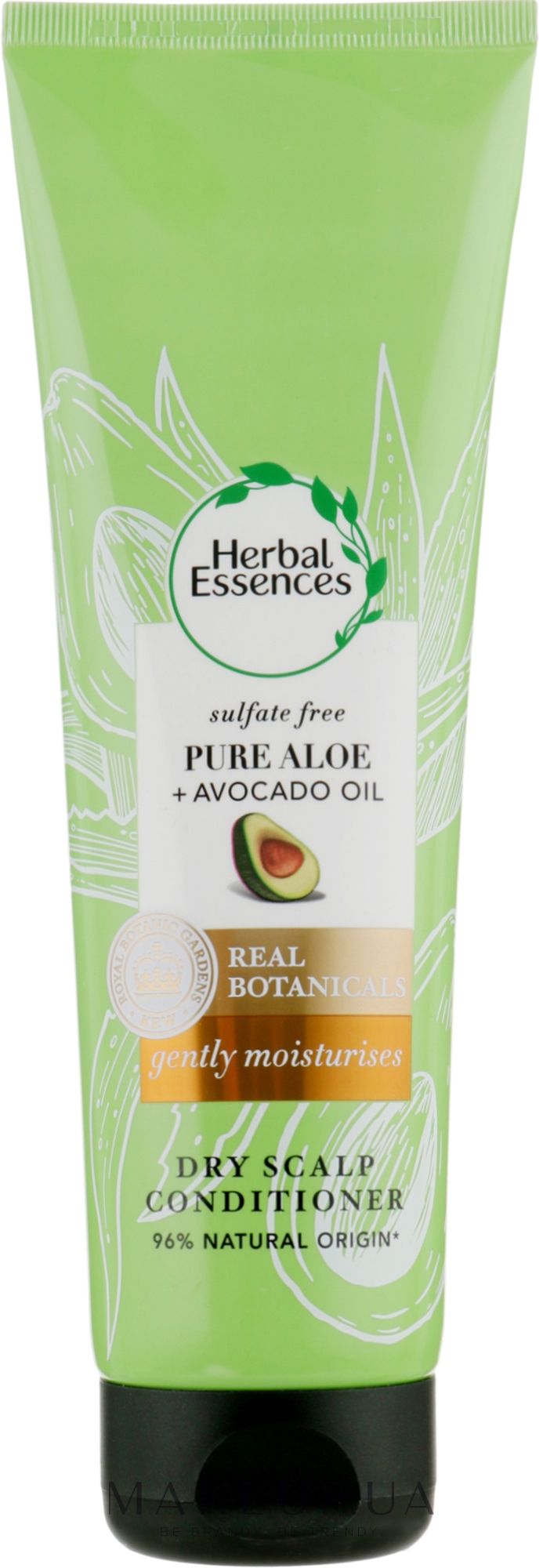 Бальзам-ополаскиватель без сульфатов - Herbal Essences Pure Aloe + Avocado Oil Dry Scalp Conditioner — фото 275ml