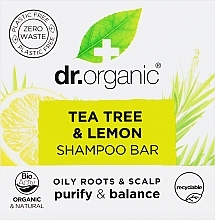 Духи, Парфюмерия, косметика Твердый шампунь"Tea Tree & Lemon" - Dr. Organic Shampoo Bar