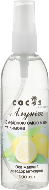 Дезодорант-спрей "Алунит" с эфирным маслом мяты и лимона - Cocos — фото N3