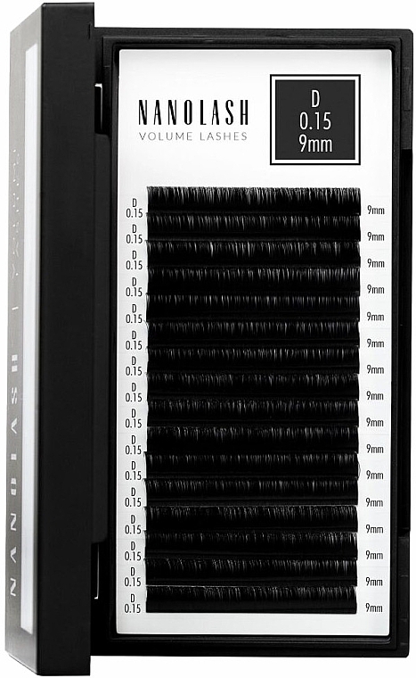 Nanolash Volume Lashes - Накладні вії D, 0.15 (9 мм) — фото N1