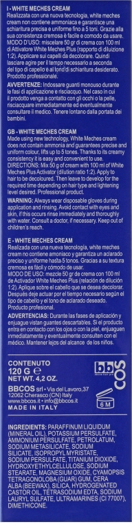 Крем для обесцвечивания волос - BBcos White Meches Bleaching Cream — фото N3