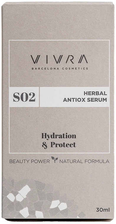 Зволожувальна сироватка для обличчя - Vivra Herbal Antiox Serum — фото N3