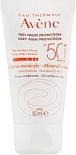 Парфумерія, косметика Сонцезахисний крем з мінеральним екраном - Avene Solaires Mineral Cream SPF 50+