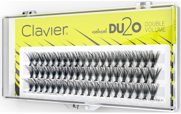Накладные ресницы "Двойной объем", 12 мм - Clavier DU2O Double Volume — фото N1