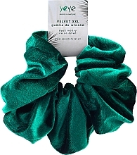 Парфумерія, косметика Вельветова резинка для волосся, зелена - Yeye Velvet XXL
