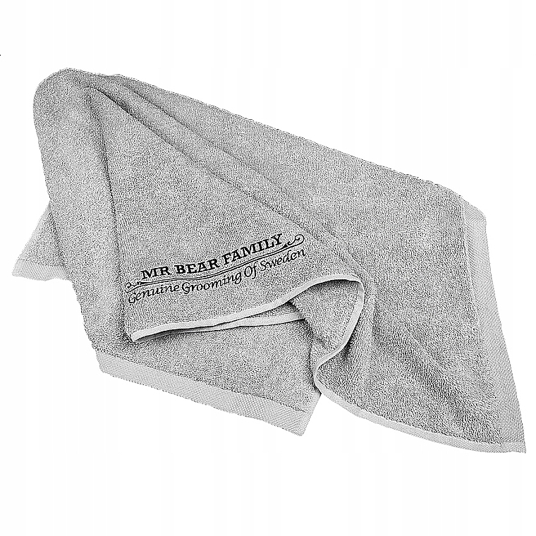 Рушник для гоління, сірий - Mr. Bear Family Shaving Towel — фото N1
