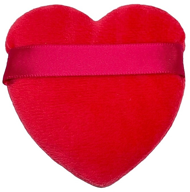 Бархатная пуховка для макияжа лица в форме сердца - Bubble Bar — фото N1