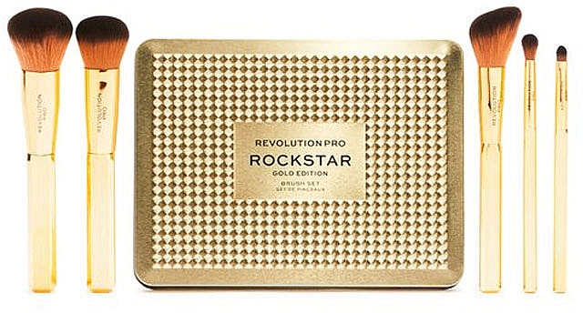 Набор кистей для макияжа - Revolution Pro Brush set Rockstar Gold Edition  — фото N1