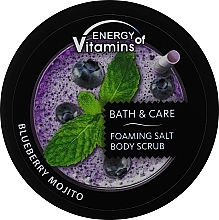 Скраб для тела солевой пенный освежающий "Черничный мохито" - Energy of Vitamins Body Scrub Salt — фото N3