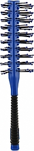 Расческа для волос туннельная двусторонняя, 7 рядов, синяя - Hairway — фото N2