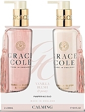 Парфумерія, косметика Набір - Grace Cole Vanilla Blush & Peony Hand Care Duo (h/wash/300ml + h/lot/300ml)