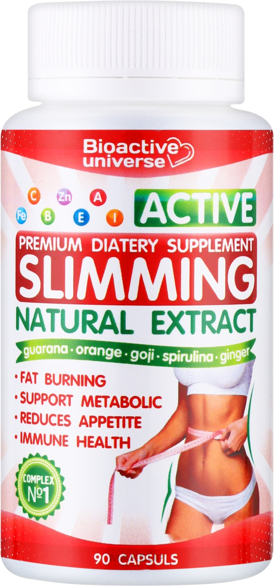 Биоактивная пищевая добавка для похудения Slimming Active - Bioactive Universe — фото 90шт