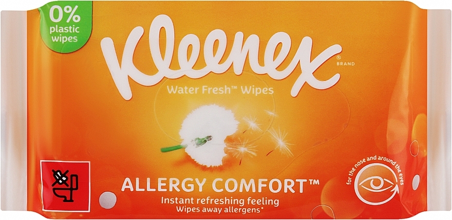 Салфетки влажные, 40 шт - Kleenex Allergy Comfort Water Fresh Wapes — фото N2