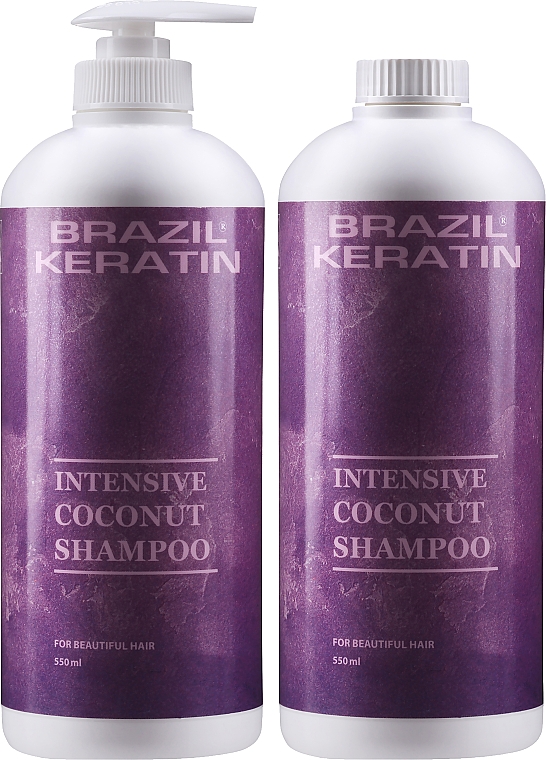 Набір - Brazil Keratin Intensive Coconut Shampoo Set (h/shampoo/550mlx2) — фото N2