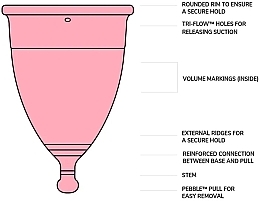 Менструальная чаша, средняя, 24 мл - &Sisters Nudie Period Cup Medium — фото N2