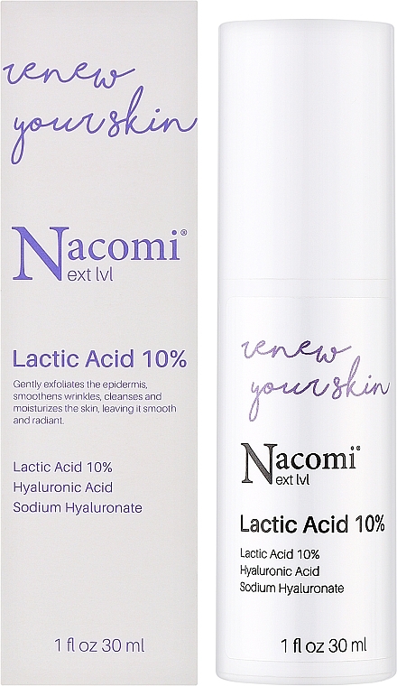 Сыворотка для лица с 10% молочной кислотой - Nacomi Next Level Lactic Acid 10% — фото N2