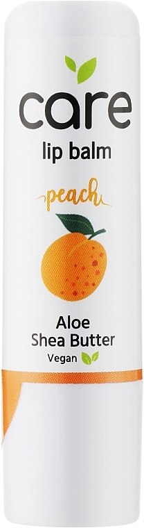 Бальзам для губ "Персик" - Quiz Cosmetics Lip Balm Care Peach Aloe & Shea Butter — фото N1