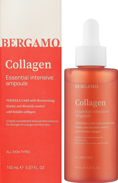 Сыворотка для лица с коллагеном - Bergamo Collagen Essential Intensive Ampoule  — фото N2