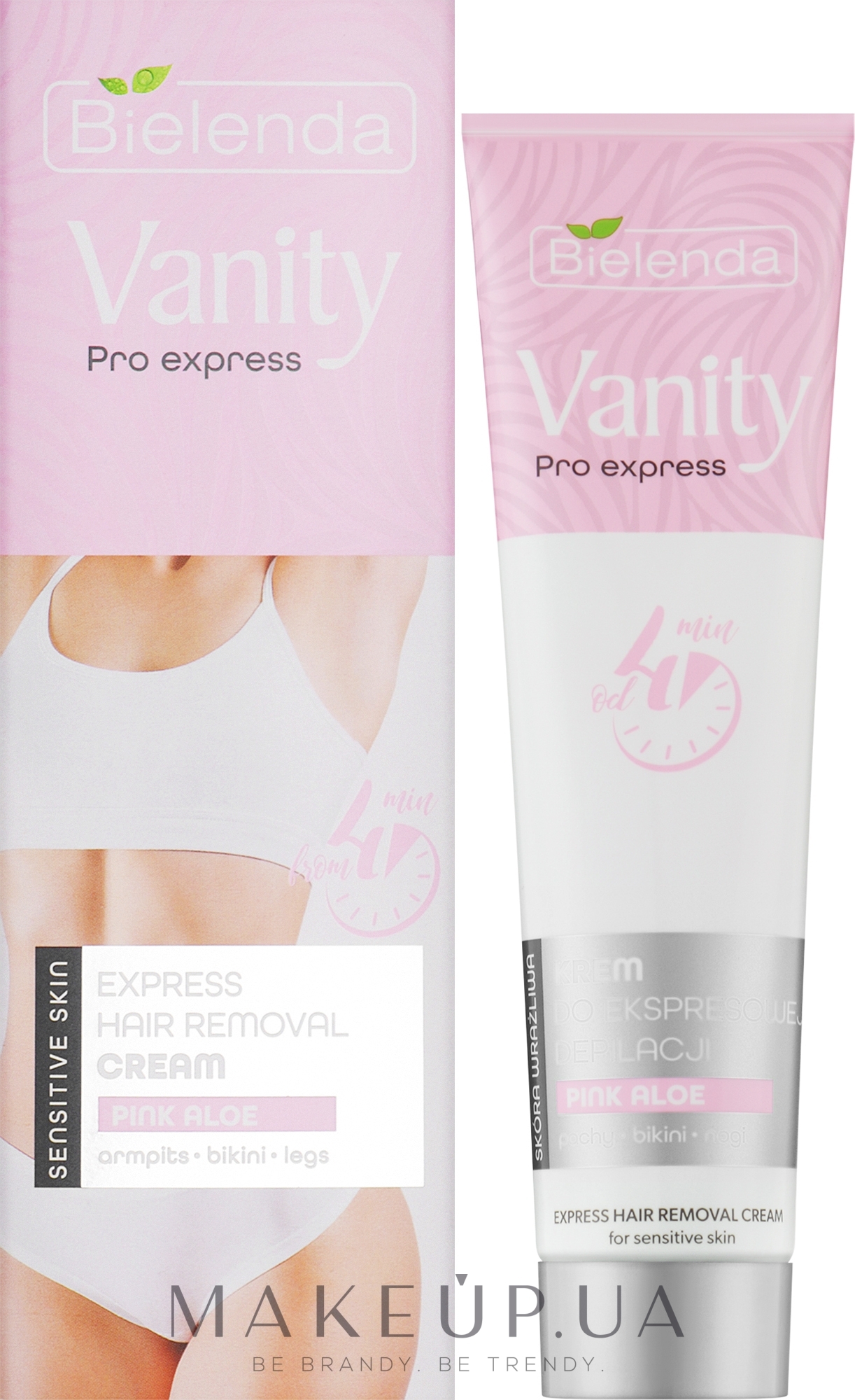 Крем для экспресс-депиляции с экстрактом розового алоэ - Bielenda Vanity Pro Express Hair Removal Cream Pink Aloe — фото 75ml