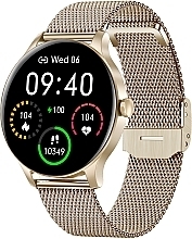 Парфумерія, косметика Смартгодинник, золотиста сталь - Garett Smartwatch Classy
