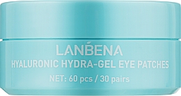 Патчі для очей з гіалуроновою кислотою - Lanbena Hyaluronic Hydra-gel Eye Patches — фото N3