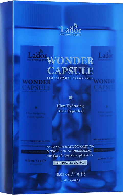 Зволожувальні капсули для волосся - La’dor Wonder Capsule
