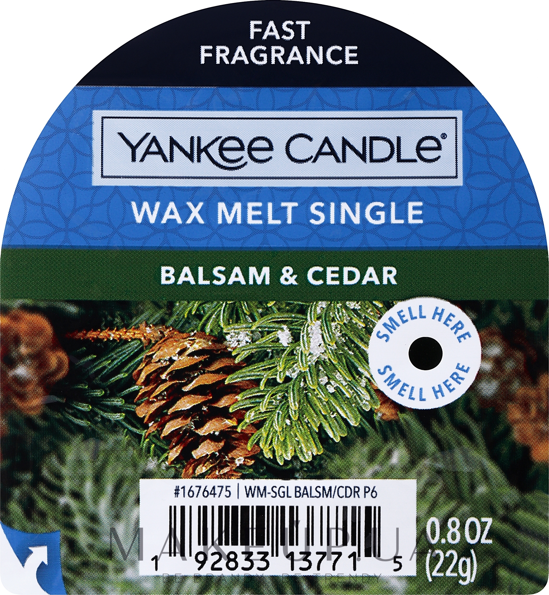 Ароматический воск - Yankee Candle Balsam & Cedar Wax Melts — фото 22g