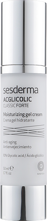 Зволожуючий крем-гель - SesDerma Laboratories Acglicolic Classic Forte Moisturizing Gel Cream — фото N1
