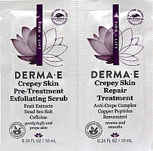Парфумерія, косметика Набір пробників - Derma E Crepey Skin (scrub/10ml + treatment/10ml)