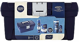 Парфумерія, косметика Набір - NIVEA MEN Protect & Care (sh/gel/250ml + ash/lot/100ml + deo/50ml + cr/150ml + shaving/gel/200ml + bag)