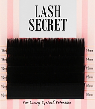 Накладні вії, чорні, мікс, 6 ліній (0.15, C, (14,15,16)) - Lash Secret — фото N1